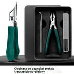 🔥🔥 Obcinacz do paznokci z zabezpieczeniem przed rozpryskiwaniem i krawędzią ściętą pod kątem 25° (zestaw 3 sztuk)