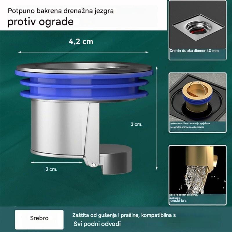 🔥【Ograničena ponuda – Popust do 50%!】Univerzalni mesingani podni odvod s jezgrom protiv neugodnih mirisa 🚿✨