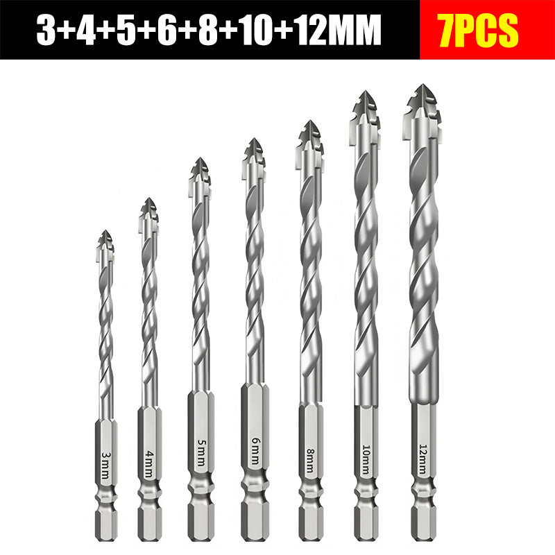 🔥40% kedvezmény!🔥🧰【3+4+5+6+8+10+12mm】Frissített, szuperkemény volfrámacél excenteres fúrófej, recés éllel