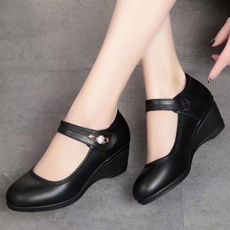 【50% OFF】【35-41】Puha bőr, puha talpú, éksarkú, csúszásgátló bőrcipő anyukáknak