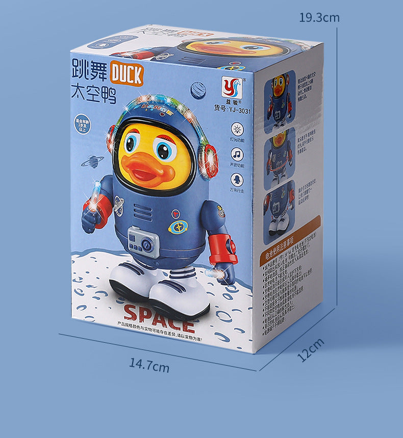 🦆Táncoló űrkacsa! 🌈Színes fények✨ + dinamikus zene🎶Vidám játék babáknak