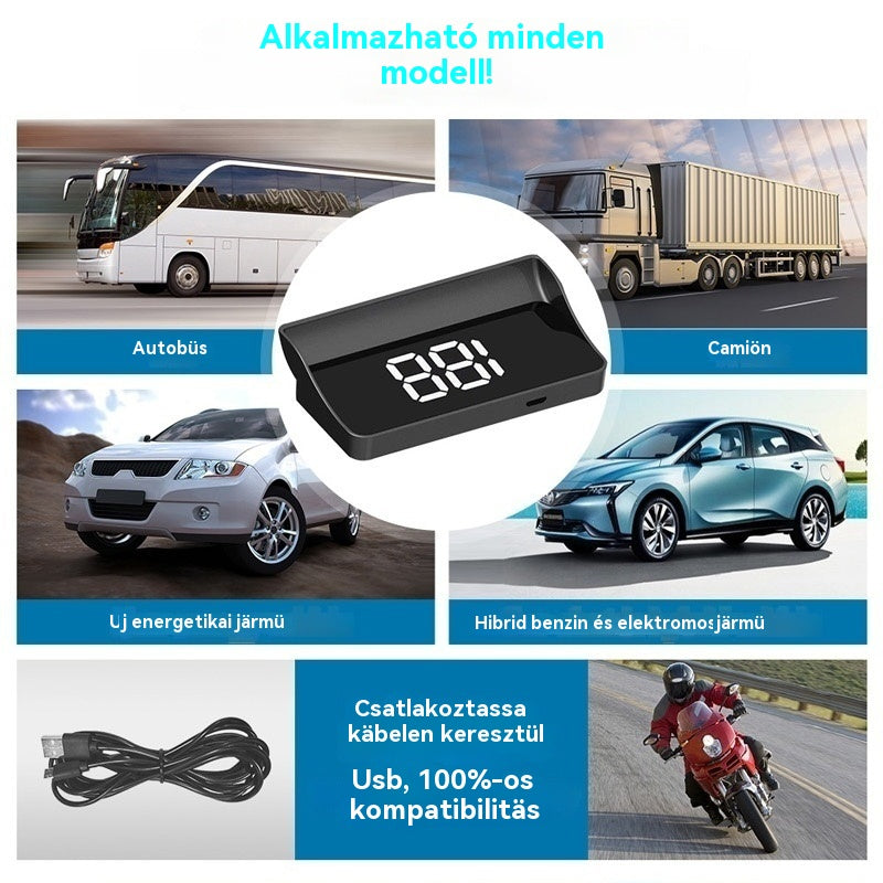 🚗【Vegyél egyet, egyet kapsz ajándékba】Autó HUD kijelző｜HD GPS kivetítés｜Valós idejű sebesség és biztonságosabb vezetés