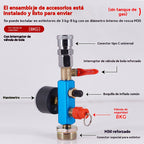 👍👍Przeróbka domowej roboty butli z gaśnicą na butlę z gazem do użytku na dużych wysokościach, butlę z gazem do użytku na kempingu i pikniku, z możliwością ponownego napełniania zaworem gazowym.