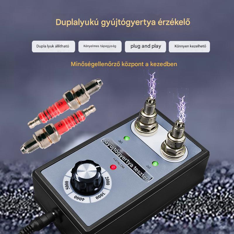 【Korlátozott ideig 50% kedvezmény!】A kétlyukú gyújtógyertya teljesítmény-tesztelő professzionális változata, egy kattintással teszteli a gyújtógyertya teljesítményét