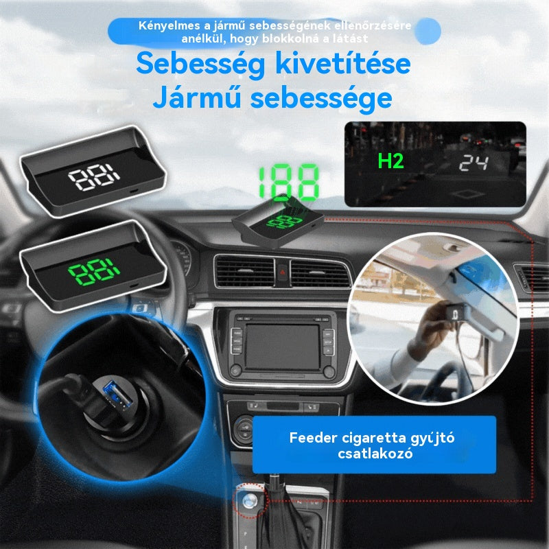 🚗【Vegyél egyet, egyet kapsz ajándékba】Autó HUD kijelző｜HD GPS kivetítés｜Valós idejű sebesség és biztonságosabb vezetés