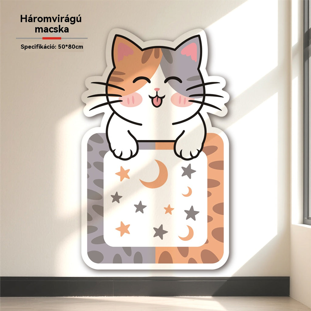 🏆【🔥Eladó】🐱Automatikusan záródó macskakaparódeszka - Kocka alakú függőleges kaparódeszka - Nincs szükség telepítésre, csak ragaszd fel és használd.