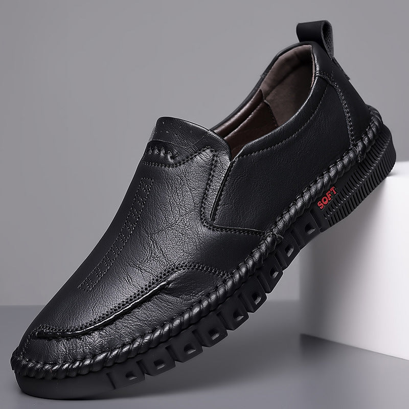 【50% kedvezmény korlátozott ideig!】【39-44-es méret】Férfi alkalmi sportcipő, valódi bőr, puha talp, csúszásgátló, lélegző