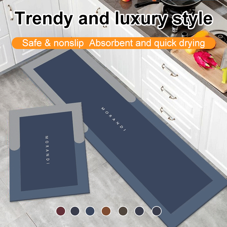 🌟【1 juego de 2 piezas：40*60+40*120cm】💥Alfombra antideslizante y absorbente🦶