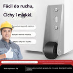 【4 koła + 16 śrub】🚪 Wspornik drzwi przesuwnych z kółkami – cichy, regulowany i łatwy w montażu 🔧