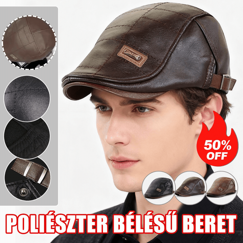 🔥[Utolsó nap, 50% kedvezmény] Vintage prémium bőrsvájcisapka