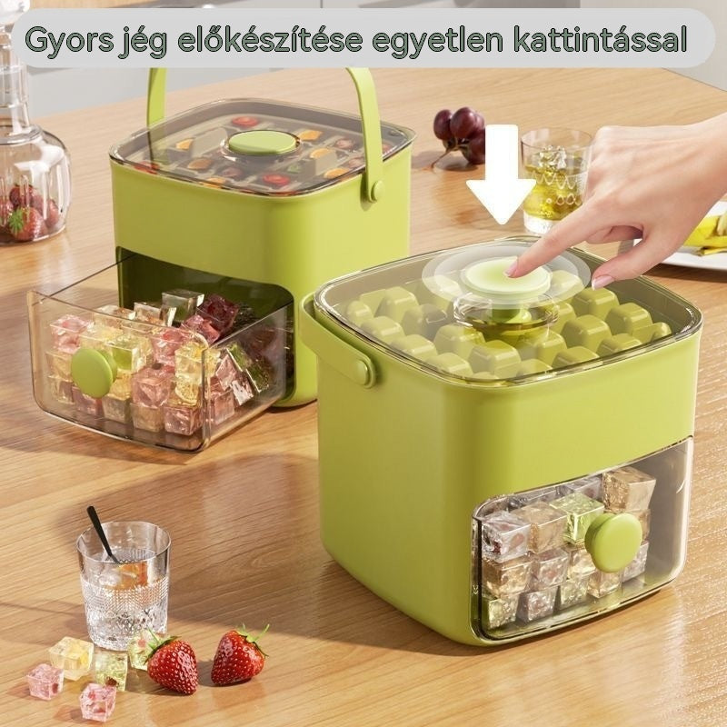 【Féláron, korlátozott ideig!】2026 Jégkockatartó fedővel: A jégkészítés egyszerű