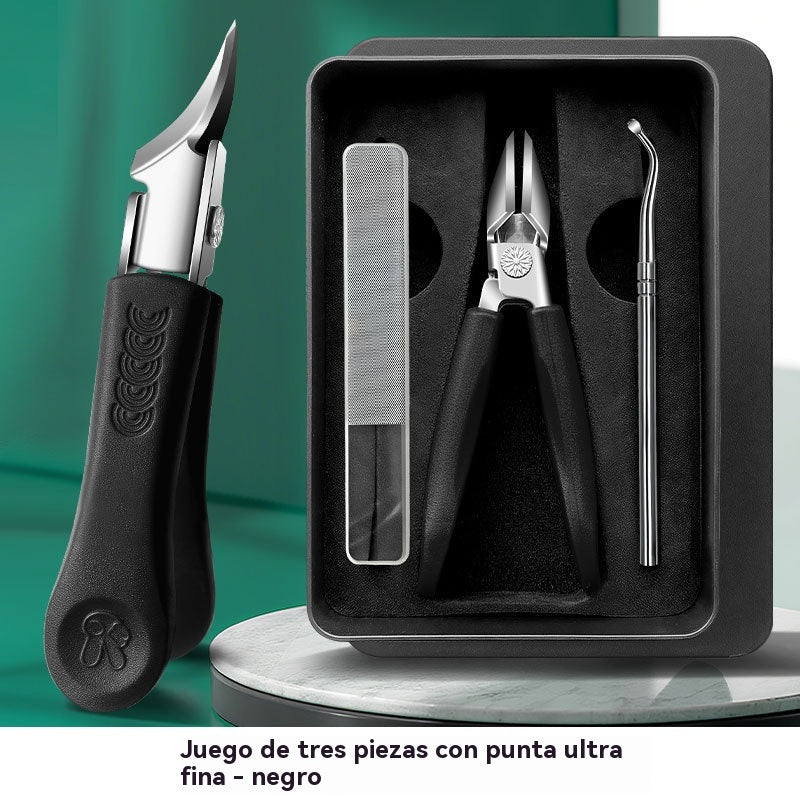 🔥🔥 Cortaúñas antisalpicaduras con borde inclinado de 25° (juego de 3 piezas)