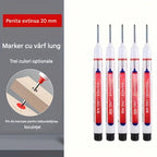 【💥10 kusov】👍20 mm dlhý hrot značkovača na hlboké otvory, špeciálne značkovacie pero na báze oleja na opracovanie dreva, vhodné na keramiku, inštaláciu v kúpeľni, dekoratívne upevnenie a označenie dreva
