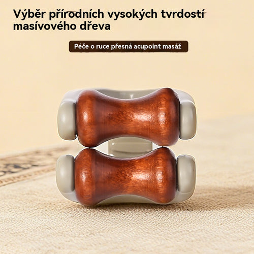 🌿【Kupte jeden, druhý dostanete zdarma】Masážní pomůcka na prsty z masivního dřeva: Válečky z přírodního dřeva pomáhají odblokovat meridiány kloubů a zmírnit únavu rukou. 🌿