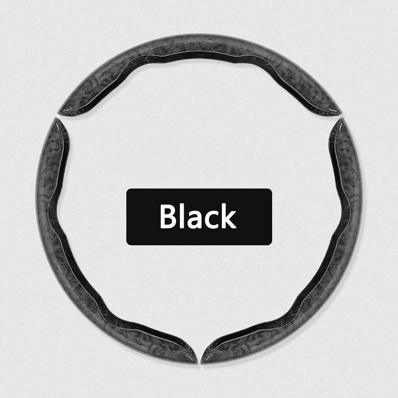 【3 τμχ】Αντιολισθητικό κάλυμμα τιμονιού αυτοκινήτου με κόκκους ξύλου