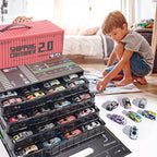 🎅Vianočný výpredaj - 50% zľava🎁 48 mini autíčok s naťahovacou zadnou časťou a vstavanou garážou