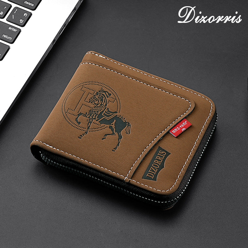 🔥🔥【Vásárolj 1-et, kapsz 1-t ingyen】Új divatos retró cipzáras férfi pénztárca