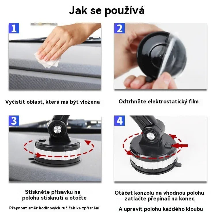 🔥🚗Praktický a prenosný držiak na telefón do auta, maximálna nosnosť 5 kg!