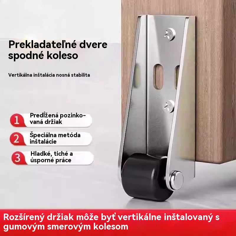 🧰✨【12 koliesok + 48 skrutiek】🚪 Podpera posuvných dverí s kolieskami – tichá, nastaviteľná a ľahko sa inštaluje 🔧