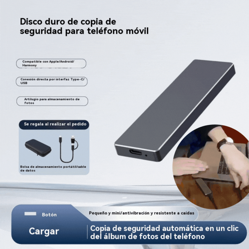 ⚡ 【1TB】Disco Duro USB 3.0 Multifuncional de Alta Velocidad | Transferencia Rápida, Gran Compatibilidad, Almacenamiento Sin Preocupaciones 💻📦