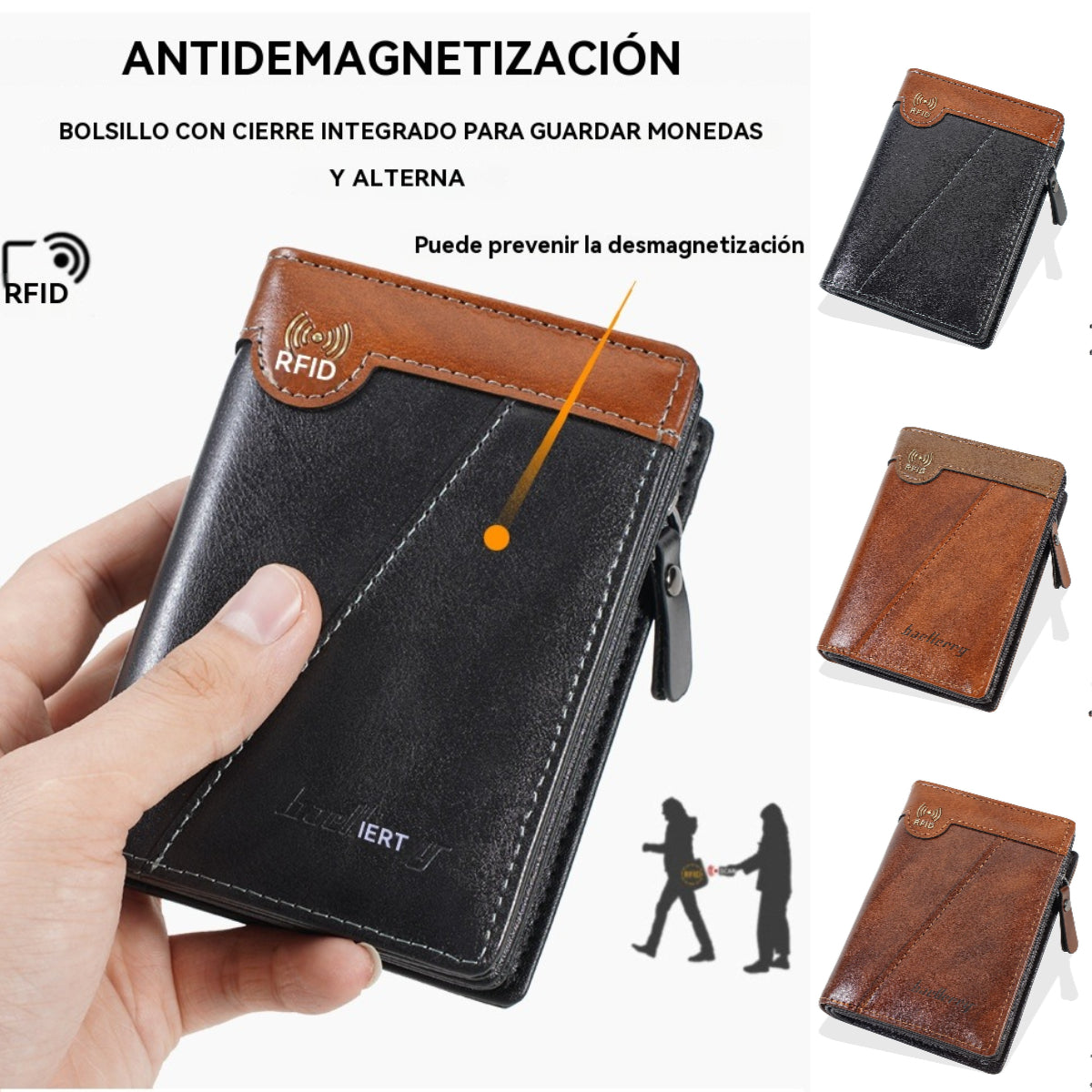 Platba pri doručení | Nová prémiová pánska peňaženka na zips v retro štýle s RFID ochranou