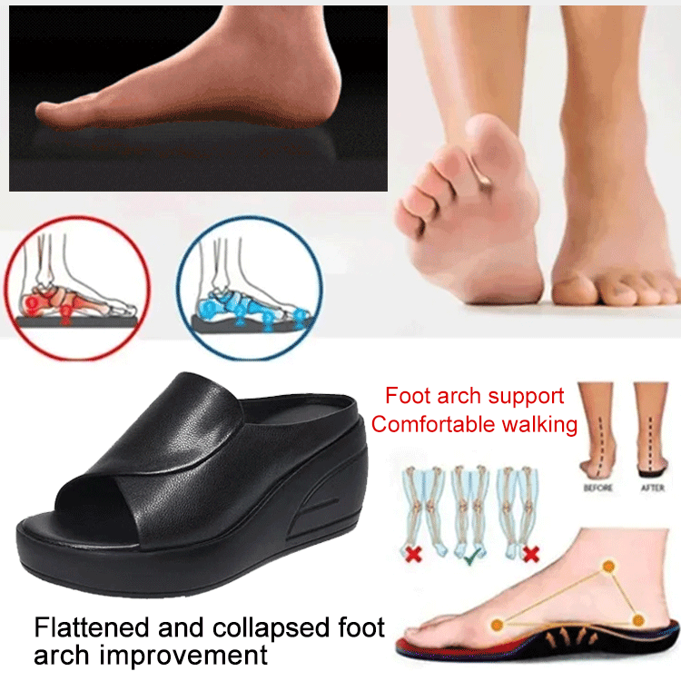 【utolsó nap - 50% kedvezmény】【35-40】 【Sarok 5,5 cm】Puha talpú ékszandál