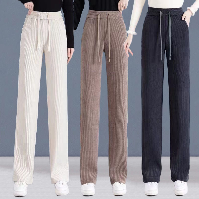 🔥✨【M-3XL】【40-110KG】👖Нови дамски еластични широки панталони, стилни и ежедневни