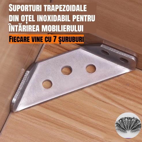 【6 τμχ】👍Στήριγμα επίπλων από ανοξείδωτο χάλυβα, παχιές γωνίες, γωνίες στερέωσης επίπλων 90°