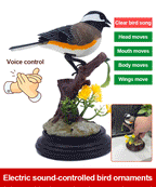 🦜🐦Simulacija s glasovnim upravljanjem, kreativni slatki ukrasi za ptice s glasovnim upravljanjem, ukrasni ukrasi za sobni stol