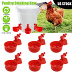 🐔【10 piezas】Bol de agua automático para aves de corral, sin necesidad de alimentación manual