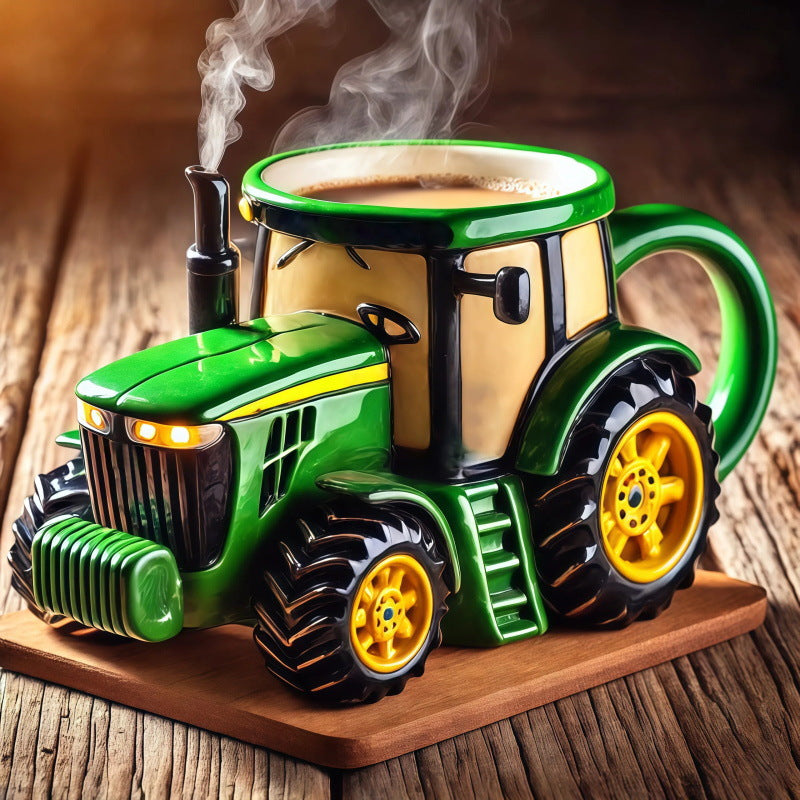 【50% kedvezmény korlátozott ideig】Retro kávéscsésze mezőgazdasági traktor formájában