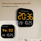 🕰️🛏️Цифров часовник с двойно предназначение за дома/офиса – нежно събуждане, сбогувайте се с досадните аларми / регулируема яркост / тиха нощна работа / дисплей за температура 🌙