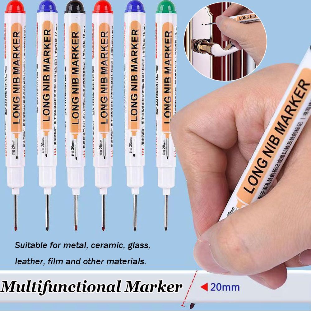 【💥10 darab】👍20mm hosszú hegyjelölő mély furatokhoz, speciális olajbázisú jelölő famegmunkáláshoz, alkalmas kerámiához, fürdőszoba felszereléshez, dekoratív rögzítéshez és fa jelöléshez