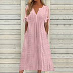 💋【🏆Legnépszerűbb】(S-5XL)Egyszerű, plus size női ruha egyszínű szabásmintával, laza és lezser ✅️ Utánvétes fizetés