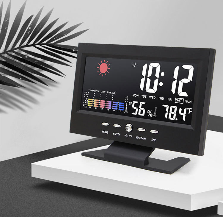 ⛅Reloj meteorológico con pantalla a color que muestra la temperatura y la humedad