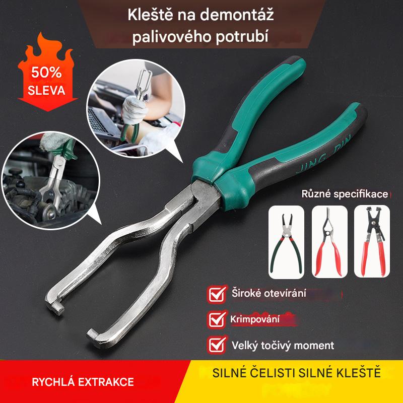 🧰【Sada 4 kusů】🚗Benzínové kleště Speciální nástrojové kleště pro demontáž benzinových trubek
