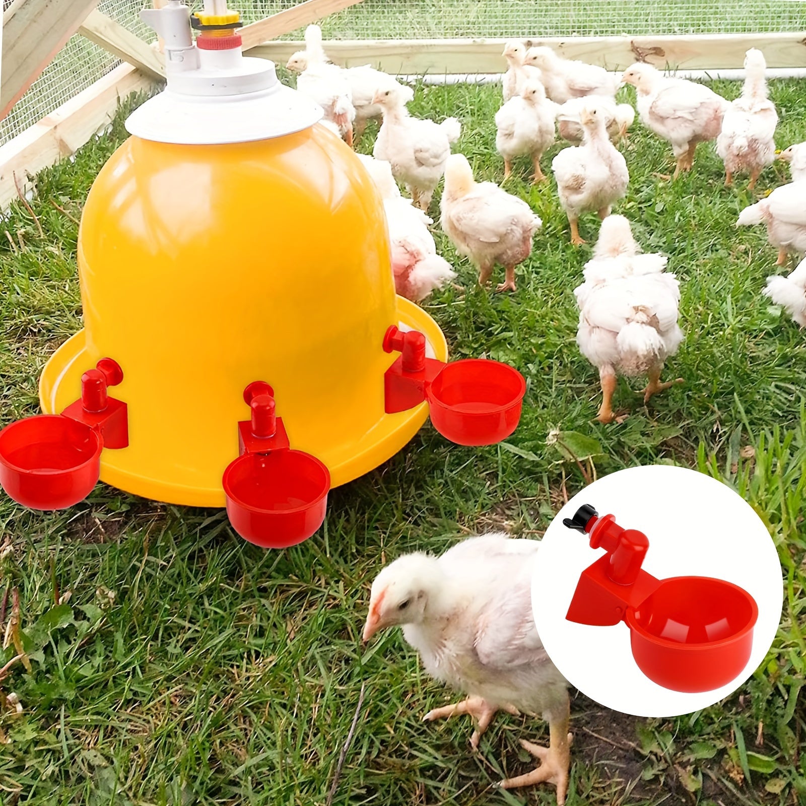 🔥🐔【10τεμ】Αυτόματο μπολ νερού για πουλερικά