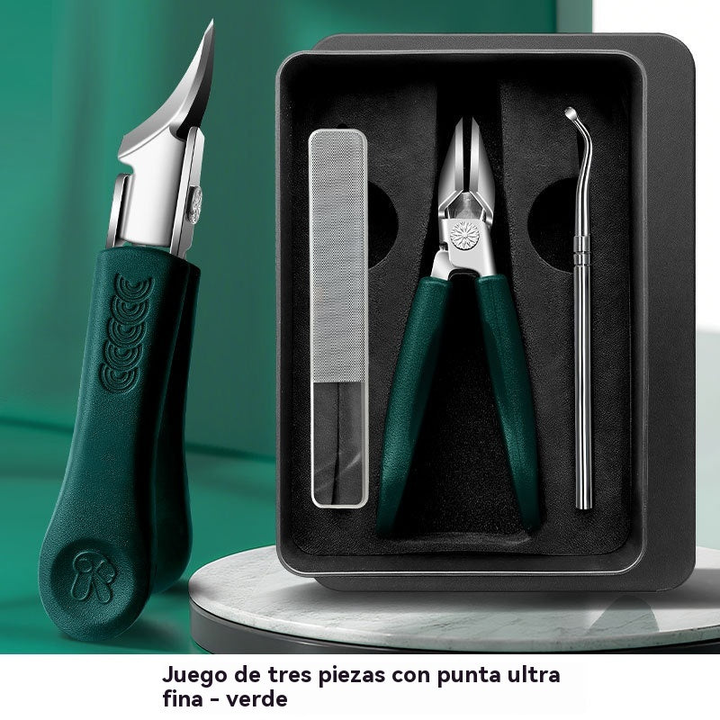 🔥🔥 Cortaúñas antisalpicaduras con borde inclinado de 25° (juego de 3 piezas)