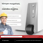 【4 kerék + 16 csavar】 Tolóajtó görgős tartó – halk, állítható és könnyen felszerelhető