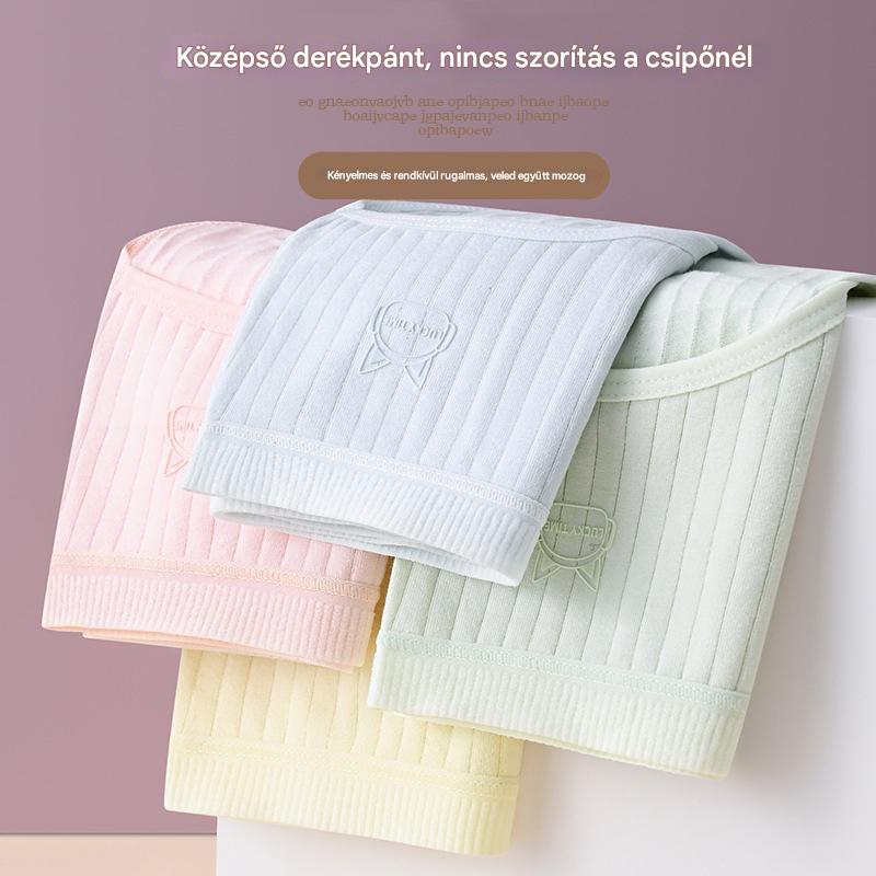 (7db) 【Utolsó nap 50% kedvezménnyel】Női egyszerű és fejlett antibakteriális fehérnemű magas derékkal, 70-180kg súlyú nők számára