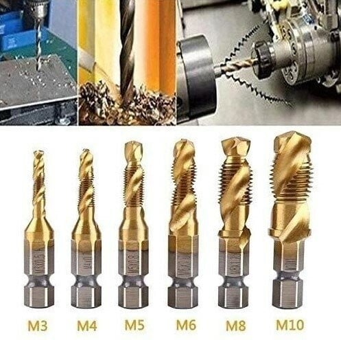 🧰 Σετ 6 τρυπανιών με νέα σπειρώματα 🔩
