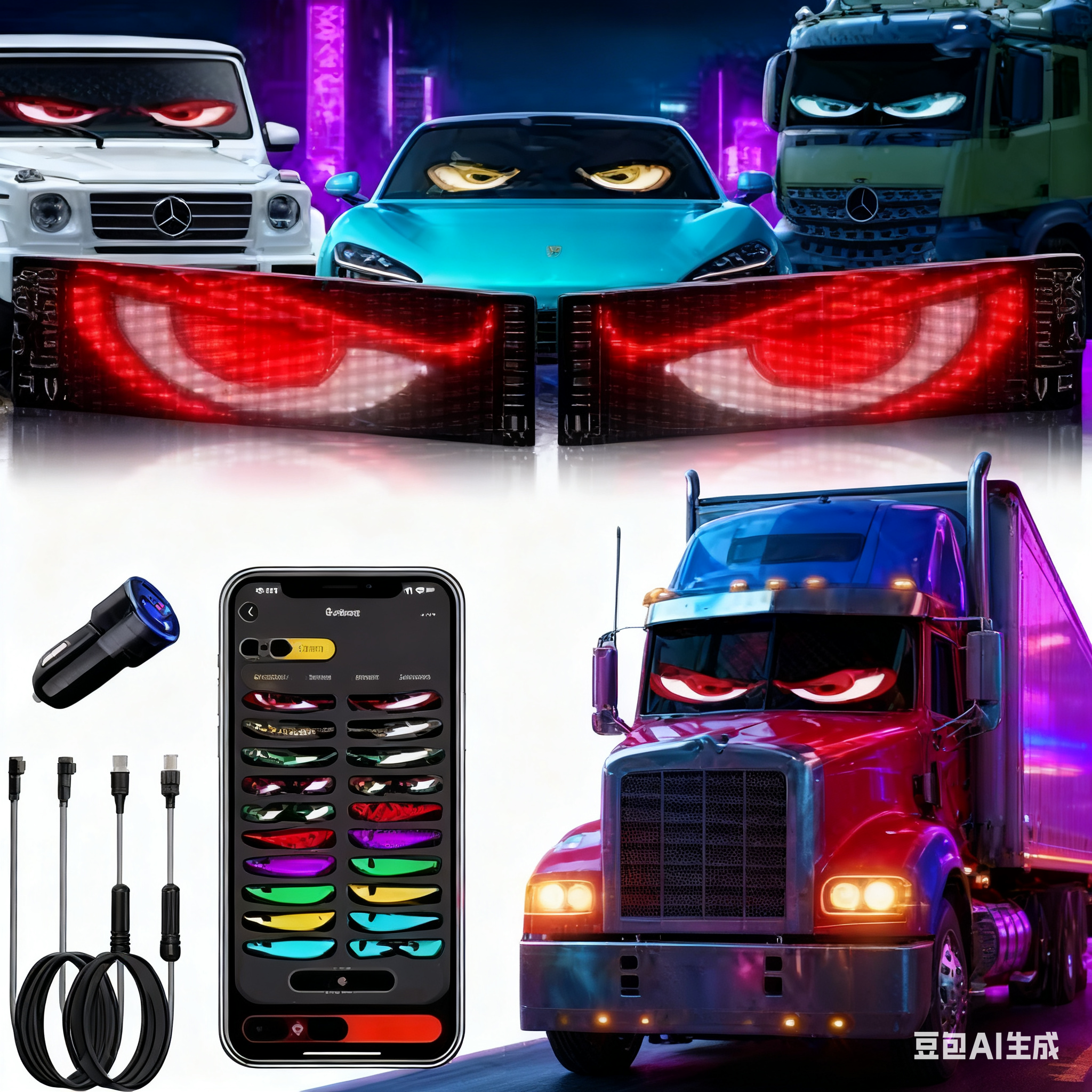 🚗💡Ultratenký flexibilný mäkký LED🤩 automobilový displej-
