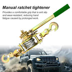 🧰Cabrestante extractor de cable de acero de 2 toneladas con 2 ganchos