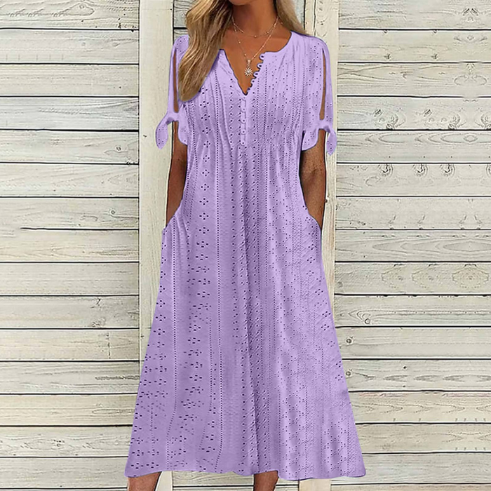 💋【🏆Legnépszerűbb】(S-5XL)Egyszerű, plus size női ruha egyszínű szabásmintával, laza és lezser ✅️ Utánvétes fizetés