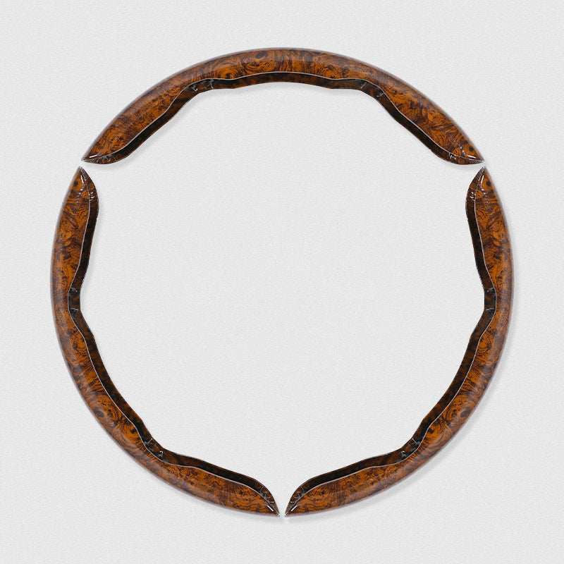 【1 sada 3 kusov】Protišmykový poťah na volant auta s drevenou textúrou