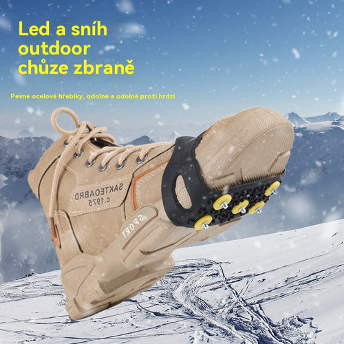 👴🚶🏔️❄️Kúpte štyri a štyri dostanete zadarmo🔥Neviditeľné 5-zubové protišmykové popruhy na mačky, outdoorové mačky, vhodné na turistiku v snehu, horolezectvo, lezenie po skalách a zimné ľadové povrchy, nevyhnutnosť pre seniorov.