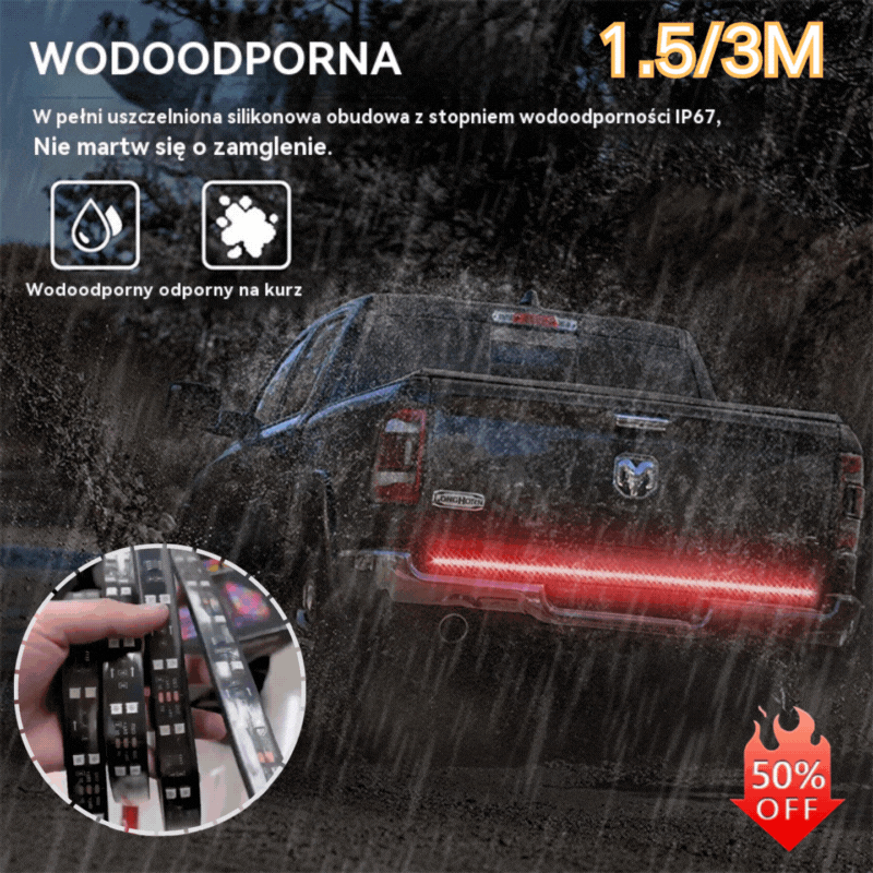 🔥【Kup 1, a 1 dostaniesz gratis】Trójkolorowy tylny pasek świetlny do samochodu