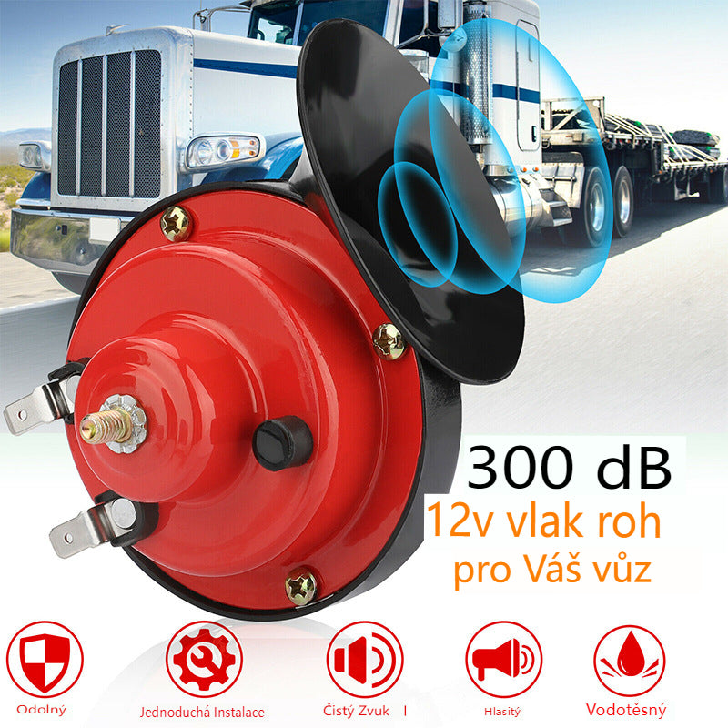 🔥Výprodej🔥【Kup 1, získej 1 zdarma: Průměrná cena za kus je pouze 360 Kč】Nová generace automobilové houkačky, 12V vysokotónový klakson slimák