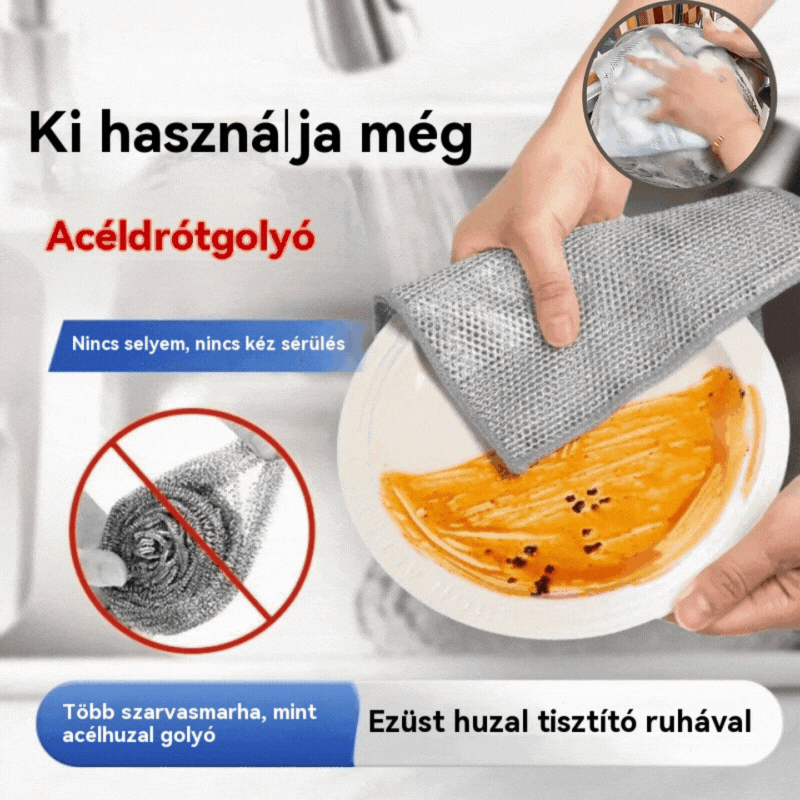 【20 PCS】 Acélgyapotos mosogatószivacs, ami nem tartja meg a koszt és könnyebbé teszi a mosogatást