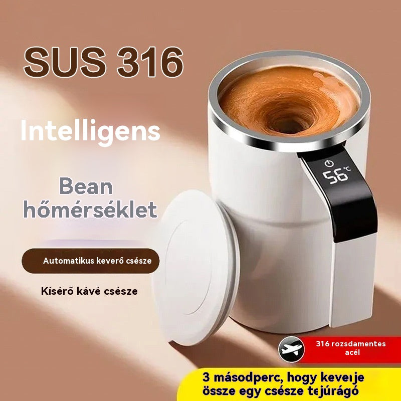 ☕🔋Újratölthető kávésbögre-készlet automata mágneses keverővel⚡